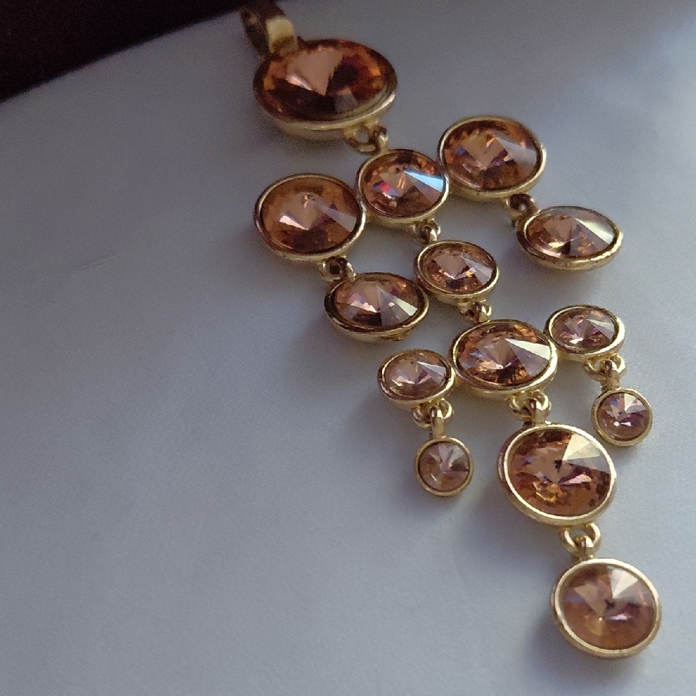 Elegant Gold and PINK Pendant - Picture 14 of 14